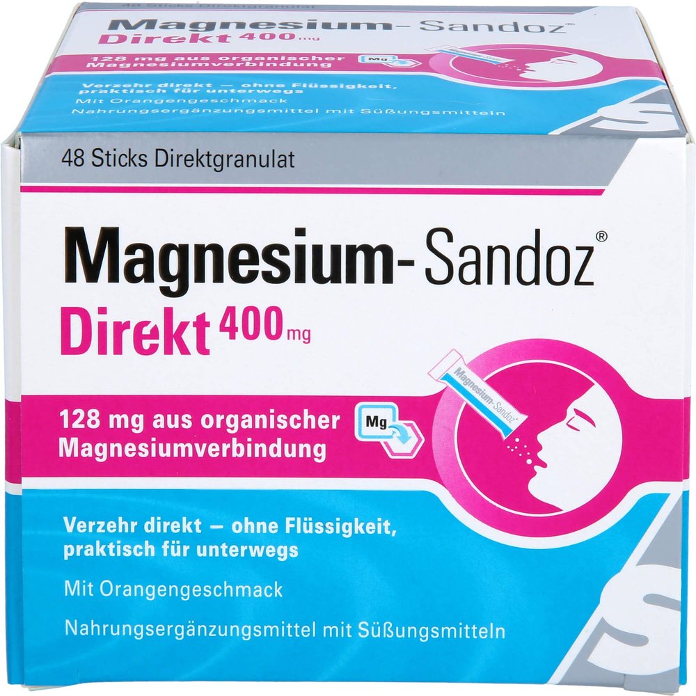 Magnesium-Sandoz Direct 400 mg Sticks, Direct Granules, 48 Sticks