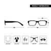 The Reading Glasses Company Men's Black Reading Glasses, 2-Pack, Oversized Designer Style, Spring Hinges, +2.00 view 4