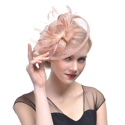 Xmiral Women's Flower Mesh Feather Fascinator Headband