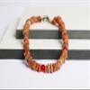 Amber Necklace for Dogs with Red Jade Beads | Tick Collar | Natural Tick and Flea Protection (65-70 cm) view 1