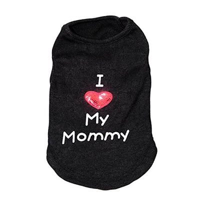 I Love My Daddy/Mommy Heart T-Shirt for Small Dogs