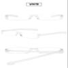 VEVESMUNDO Rimless Reading Glasses with Case, Transparent, +1.5 view 3