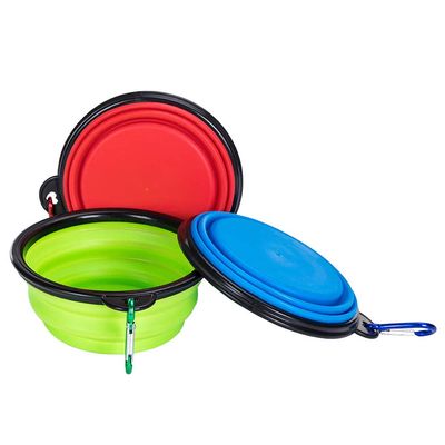ZUOFENG Foldable Travel Water Bowl for Dogs and Cats, Portable Silicone Pet Bowl, 3-Set