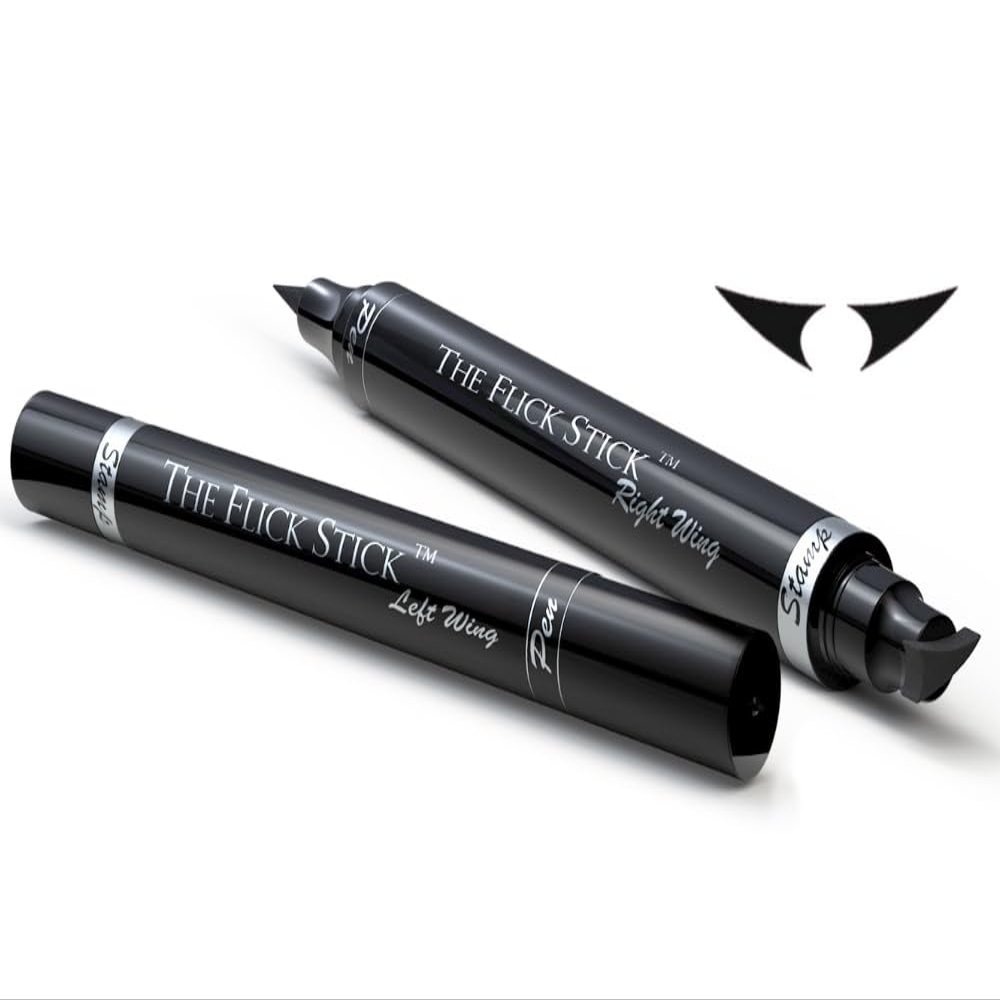 The Flick Stick Winged Eyeliner Stamp by Lovoir, Black, Waterproof, Smudgeproof, 2-Pack
