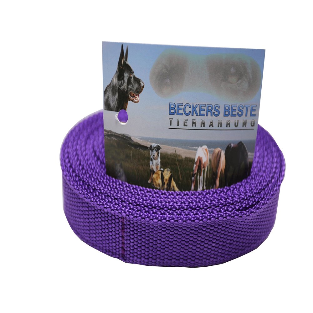Beckers Beste Tiernahrung Nylon Dog Leash Without Handle Loop, 6 m, Purple