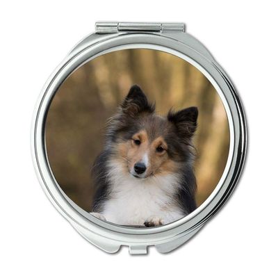 YENDOSTEEN Sheltie Close-Up Travel Pocket Mirror