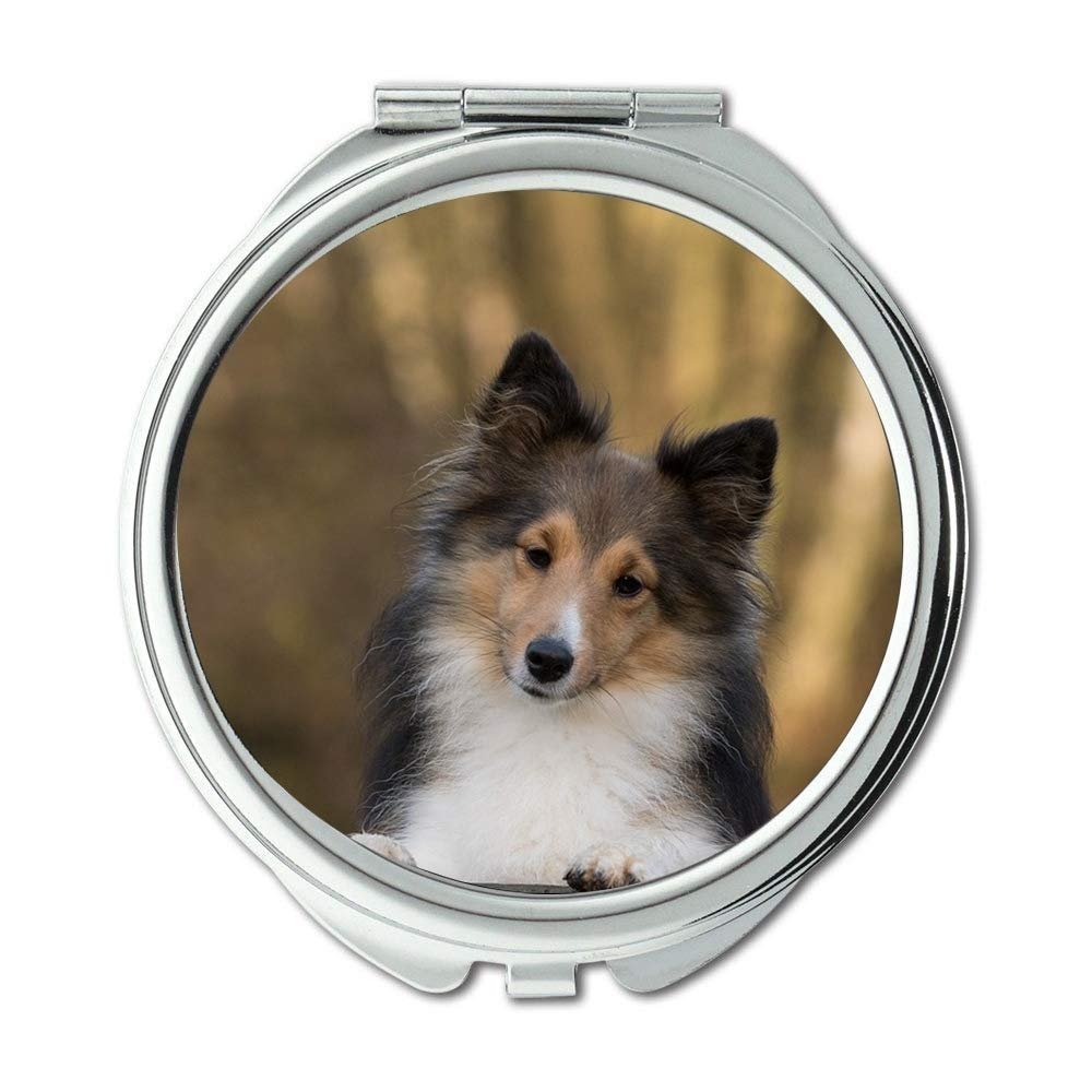 YENDOSTEEN Sheltie Close-Up Travel Pocket Mirror
