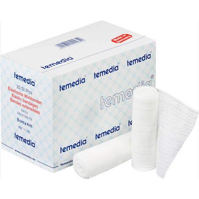 Holthaus Medical Temedia Elastic Gauze Bandage, DIN 61634-FB, 4 cm x 4 m, 20 Count