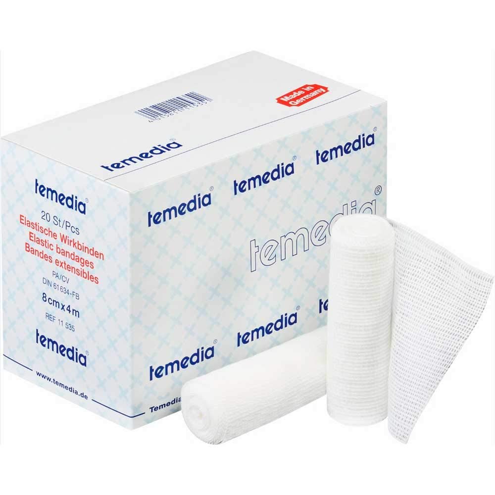 Holthaus Medical Temedia Elastic Gauze Bandage, DIN 61634-FB, 4 cm x 4 m, 20 Count