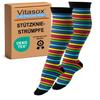 Vitasox Unisex Support Knee-High Socks, 1 Pair, Multicolor Striped, Size 35–38, 44481 view 1