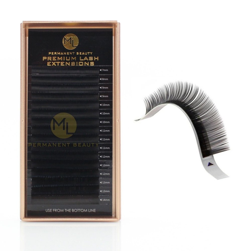 Individual Eyelash Extensions | Volume Mink Lashes | 3D–6D | B/C/D/L Curl | 0.05 mm | 7–15 mm | Mix Box 7–14 mm | 12 mm, B Curl