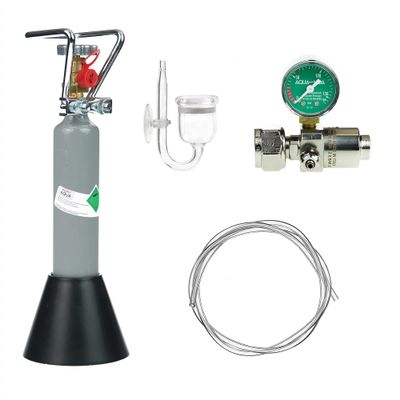 Guemmer Products Basic Aquarium CO2 System Complete Set with Filled 500 g Refillable Cylinder – Various Versions
