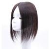 Straight Human Hair Topper with Clips, 7.6 x 12.7 cm, Silk Base, Crown Topper, 15.2 cm, Dark Brown view 2