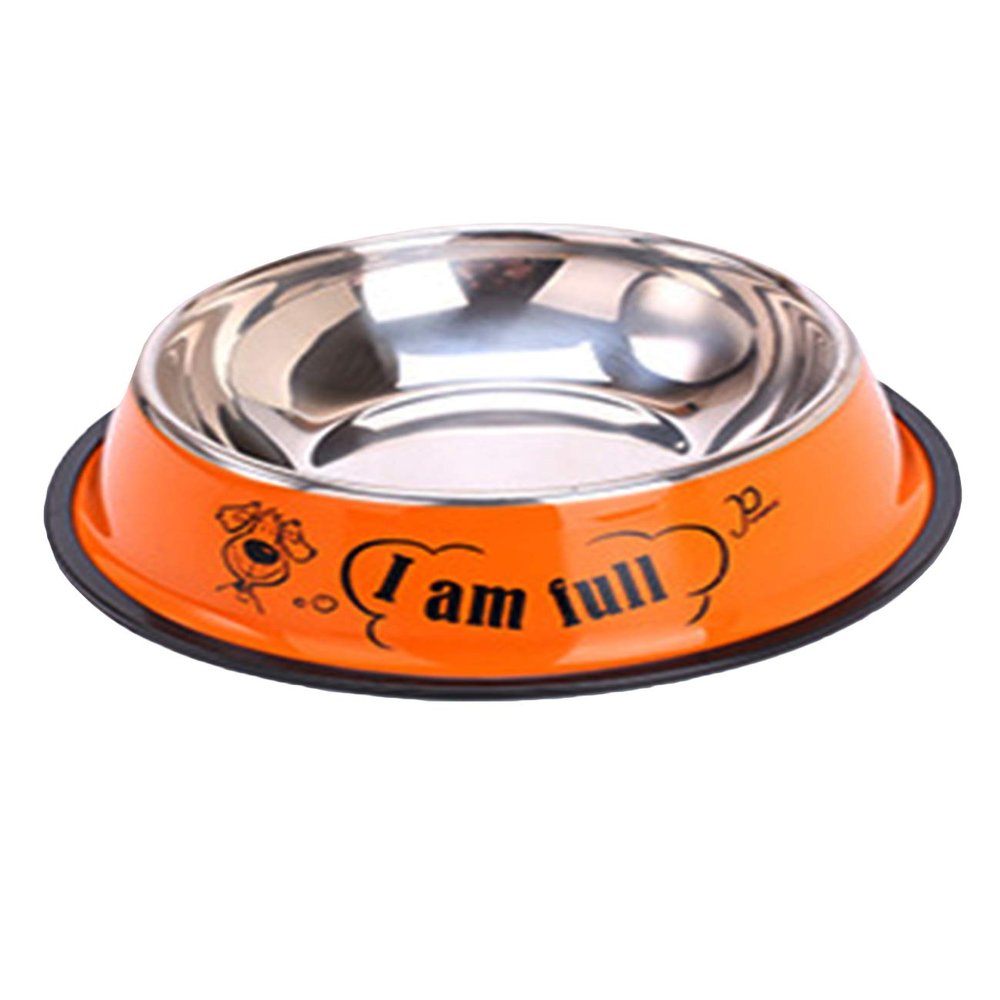 Petlift Orange Stainless Steel Dog & Cat Bowl, L