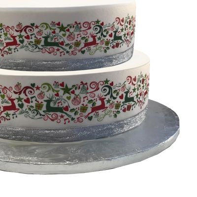 Top That Edible Christmas Reindeer Cake Border, 1 Piece