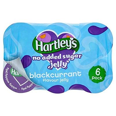 Hartley's No Added Sugar Blackcurrant Jelly Pots, 6 x 115 g