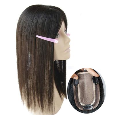 12.7 x 7.6 cm Mono Crown Topper, 20 in Dark Brown Human Hair
