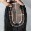 12.7 x 7.6 cm Mono Crown Topper, 20 in Dark Brown Human Hair view 3