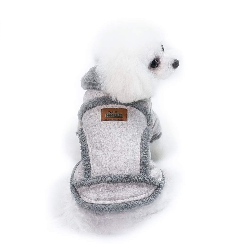 ShuoBeiter Pet Costume, Thick Coral-Fleece Winter Jacket, XL, Brown