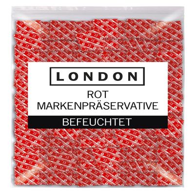 LONDON Strawberry-Flavored Condoms, Red 04135850000