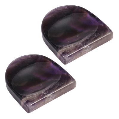 mookaitedecor 2-Piece Polished Thumb Stones, Worry Stones, Massage Stones