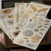 Amacoam Festival Tattoos Gold – Waterproof Temporary Metallic Tattoos, 6 Sheets, 70 Designs view 2