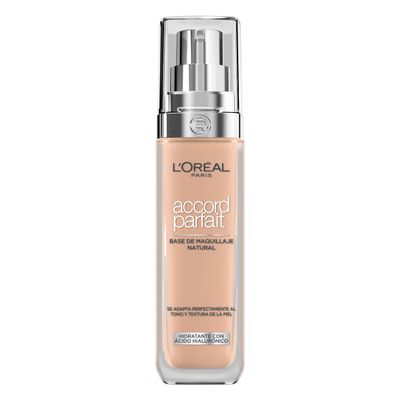 L'Oréal Paris Accord Parfait Foundation, Natural Finish, Medium Skin Tone, 4.5N Beige, 30 mL