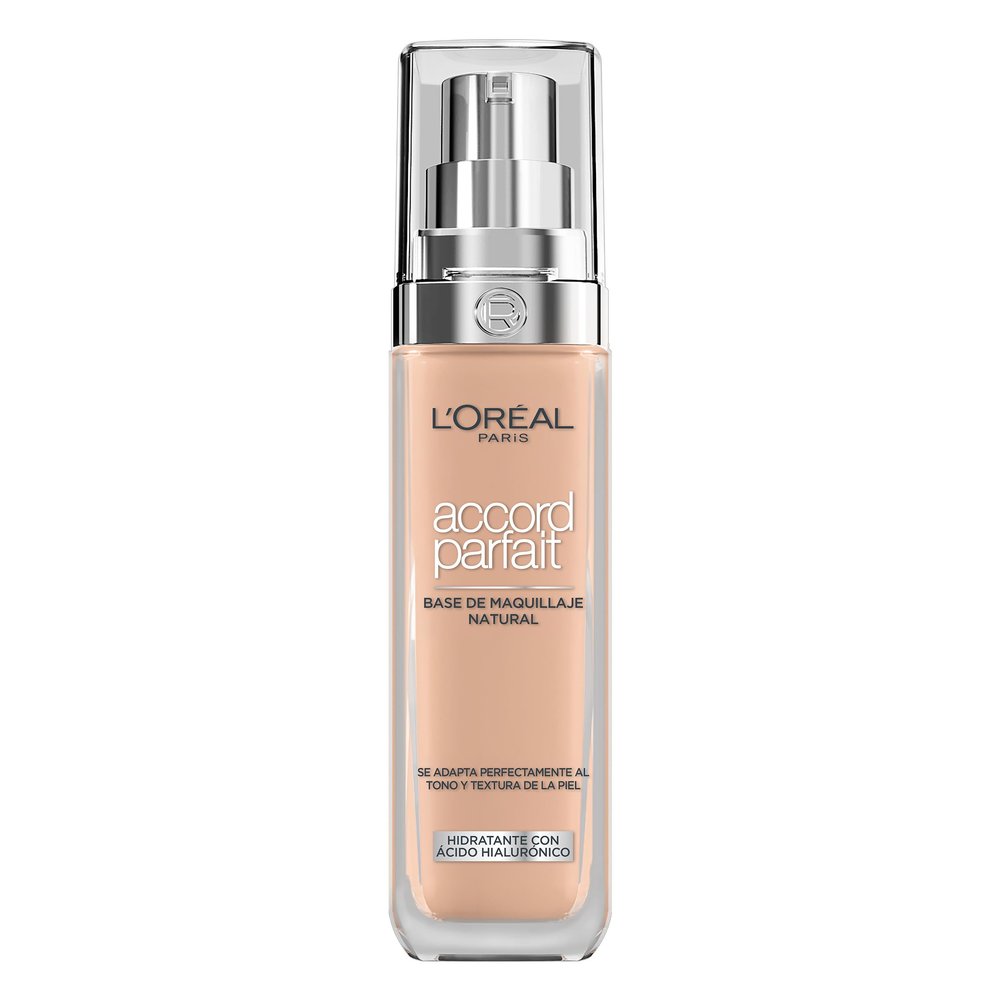 L'Oréal Paris Accord Parfait Foundation, Natural Finish, Medium Skin Tone, 4.5N Beige, 30 mL
