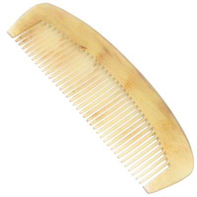 Lurrose Genuine Horn Comb, Antistatic Hair Comb for Smoothing and Detangling, 13.00 x 4.50 x 0.50 cm