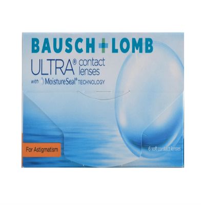 Bausch + Lomb ULTRA for Astigmatism Monthly Soft Contact Lenses, 6 Lenses / BC 8.6 mm / DIA 14.5 mm / CYL -1.75 / Axis 50 / +3.75 Diopters