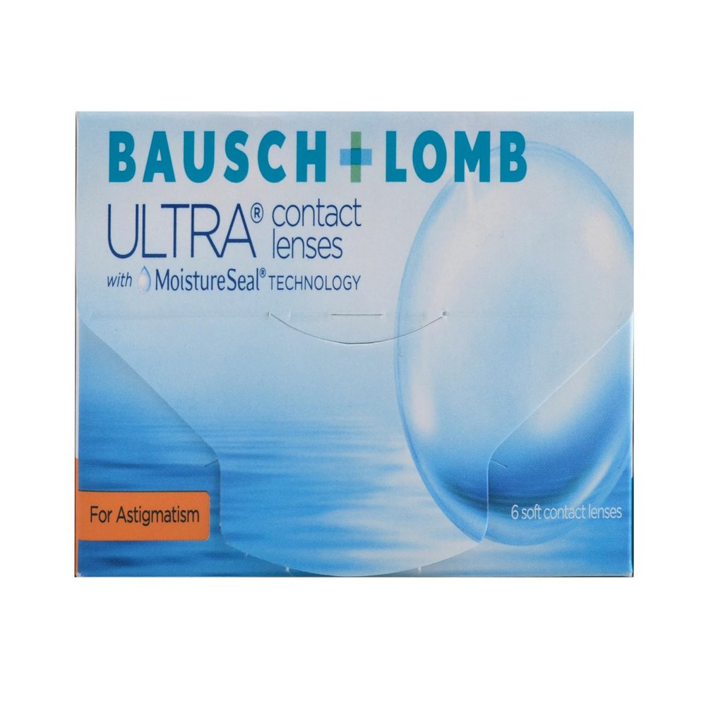Bausch + Lomb ULTRA for Astigmatism Monthly Soft Contact Lenses, 6 Lenses / BC 8.6 mm / DIA 14.5 mm / CYL -1.75 / Axis 50 / +3.75 Diopters