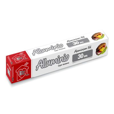 CONTITAL Aluminum Foil Roll for Food, 28 cm x 30 m, with Case