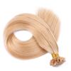 Keratin Bonding #18 Natural Ash Blonde 50cm 50-Strand 1g 100% Remy Human Hair U-Tip Extensions by NOVON view 2