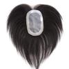 Women’s Human Hair Lace Topper with Clips, 3 x 5 in, Handcrafted Mono-Silk Base, Crown Topper for Thinning Hair, 10 in Off Black view 1