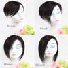 Women’s Human Hair Lace Topper with Clips, 3 x 5 in, Handcrafted Mono-Silk Base, Crown Topper for Thinning Hair, 10 in Off Black view 2