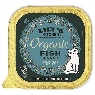 6 x Lily's Kitchen Organic Fish Dinner for Cats, 85 g