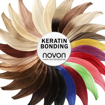 Keratin Bonding #4/24 Highlighted, 60 cm, 200 x 1 g U-Tip Remy Human Hair Extensions