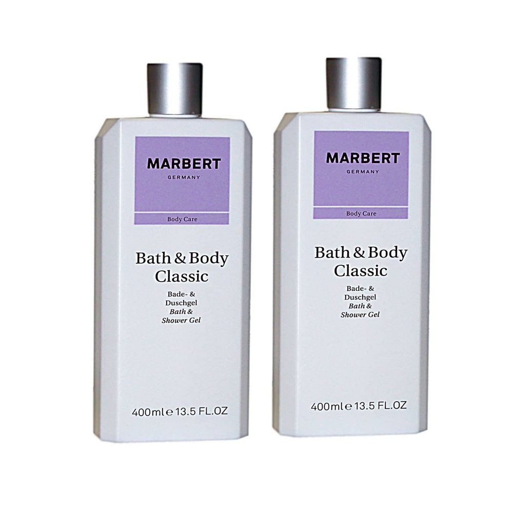 2 x Marbert Bath & Body CLASSIC Shower Gel, 400 ml Each (800 ml Total)