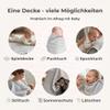 Nordic Coast Muslin Baby Blanket, Swaddle, Play Blanket & Burp Cloth (Gray) view 3