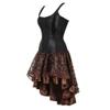 Grebrafan Gothic Renaissance Corset with Tulle Skirt for Women, XL, Brown view 2