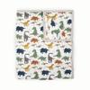 Little Unicorn Premium 100% Cotton Muslin Baby Blanket, Breathable Quilt, Play Blanket, Hand-Painted Designs, 150 x 180 cm (Dino Friends) view 1