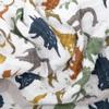 Little Unicorn Premium 100% Cotton Muslin Baby Blanket, Breathable Quilt, Play Blanket, Hand-Painted Designs, 150 x 180 cm (Dino Friends) view 3