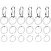 Boao 6-Pack Pet ID Tag Clips with 18 Durable Stainless Steel Rings view 1