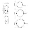 Boao 6-Pack Pet ID Tag Clips with 18 Durable Stainless Steel Rings view 2