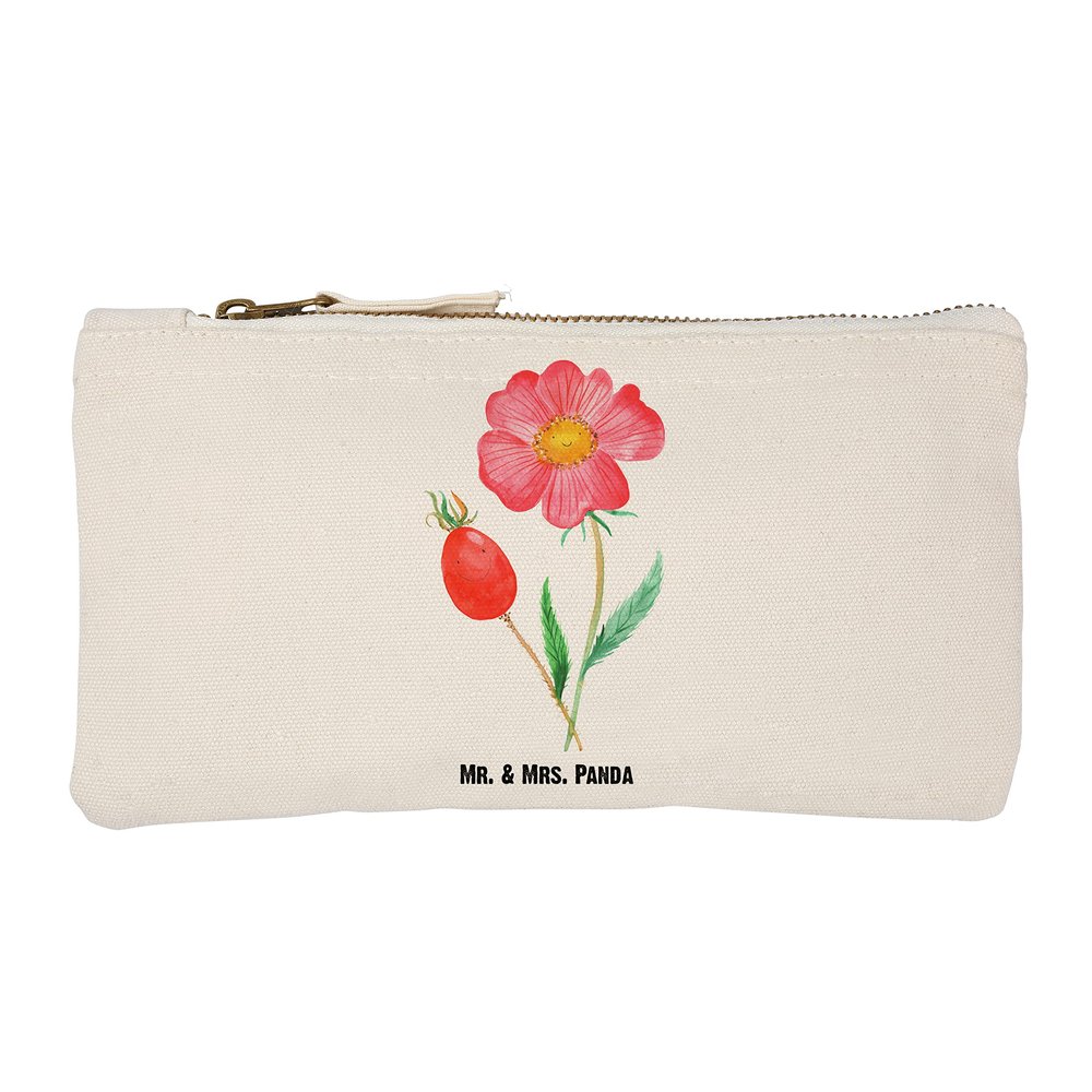 Mr. & Mrs. Panda Pouch Flower Rosehip, Size S – Gift, Toiletry Bag, Cotton Pouch, Cosmetic Bag, Pencil Case