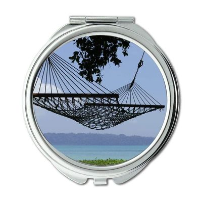 YENDOSTEEN Mirror, Travel Mirror, Water Plants Beach Daylight, Pocket Mirror, Portable Mirror