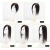 Straight Human Hair Topper with Clips, 8.9 x 14 cm, Hand-Tied Mono Crown, 25.4 cm view 3