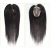 Straight Human Hair Topper with Clips, 8.9 x 14 cm, Hand-Tied Mono Crown, 25.4 cm view 4
