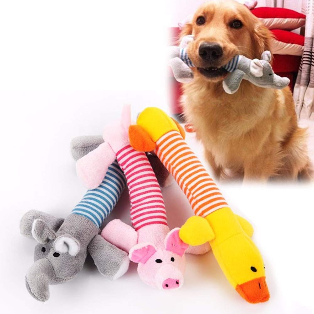 Lottoyday Plush Squeaker Toy for Dogs and Cats, Pig