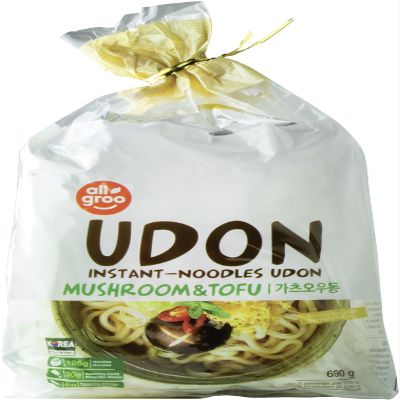 Allgroo Tofu & Mushroom Udon Instant Noodles, 3 Portions, 690 g